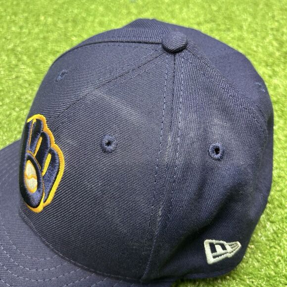 Milwaukee Brewers New Era 59Fifty MLB 7 3/8 Fitted Hat Cap - Picture 3 of 5